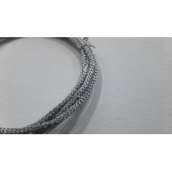 Silver fabric braided hose nom. diam. 2mm