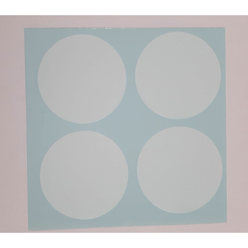 62mm round white background for racing numbers