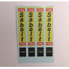 Water slide decal for seat belts