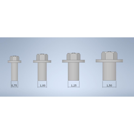 Viti A Testa Esagonale M12 X 250 Mm - 6 Pezzi, Acciaio Inox A2, DIN 931 - Foto 4